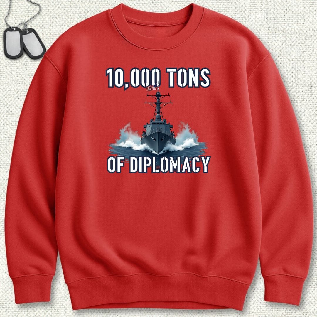 NavyHumor Sweatshirt S / Red Destroyer Diplomacy Sweatshirt