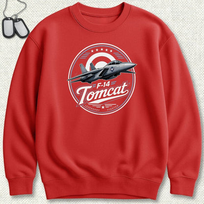 NavyHumor Sweatshirt S / Red F-14 Tomcat - Legendary Fighter Sweatshirt