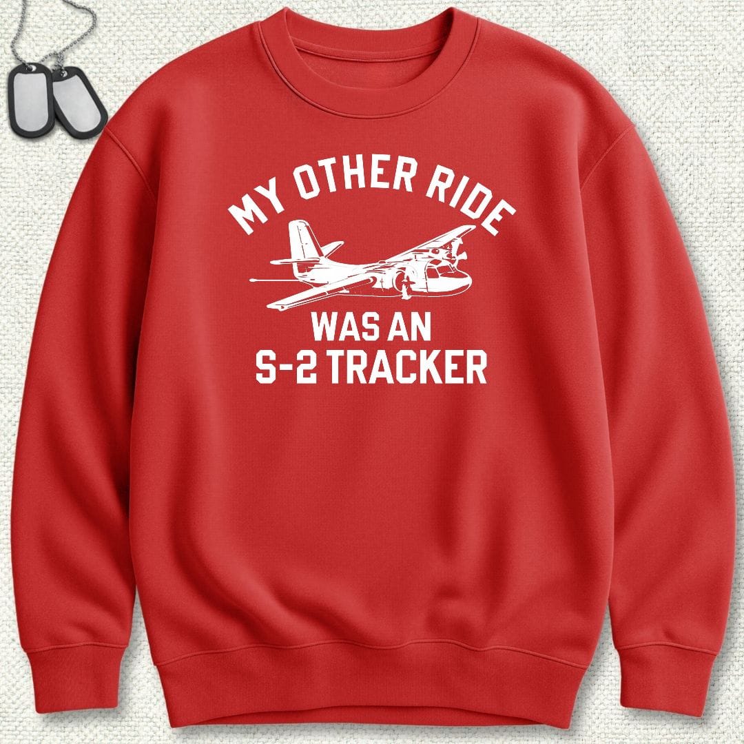 NavyHumor Sweatshirt S / Red My Other Ride Was A S-2 Tracker (Boom) Sweatshirt