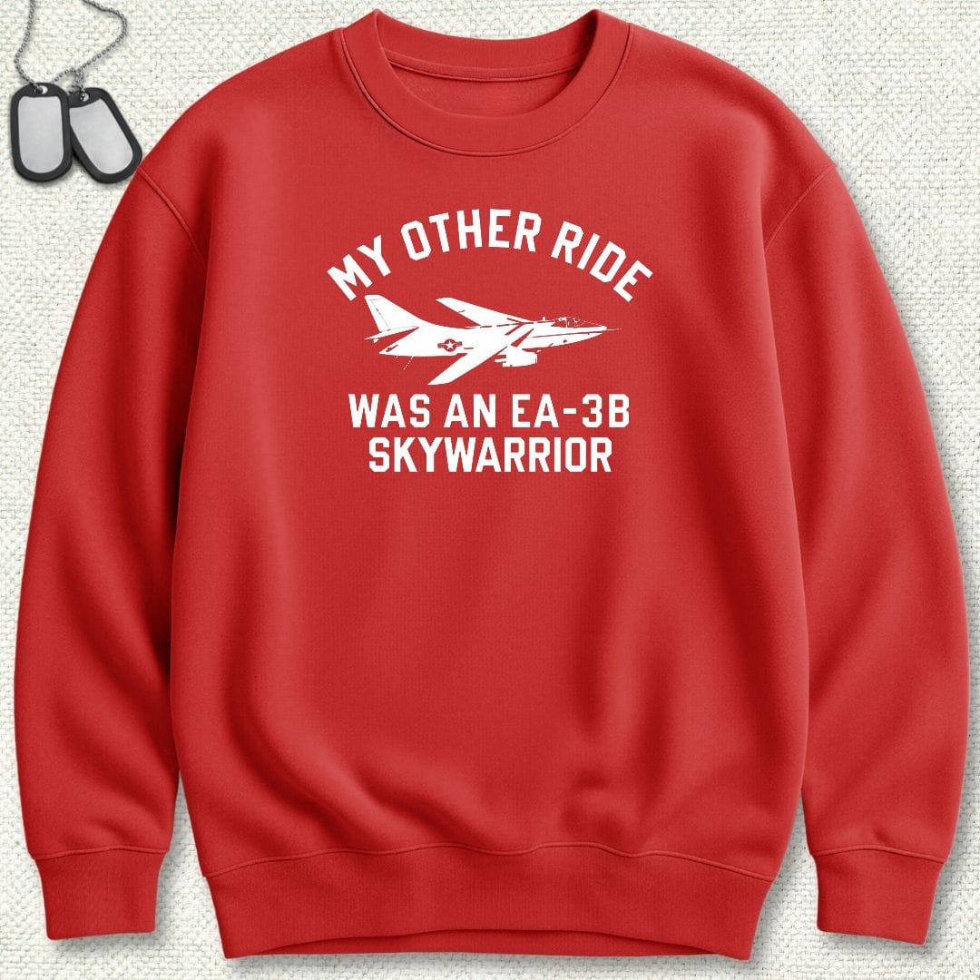 NavyHumor Sweatshirt S / Red My Other Ride Was An EA-3B Skywarrior Sweatshirt