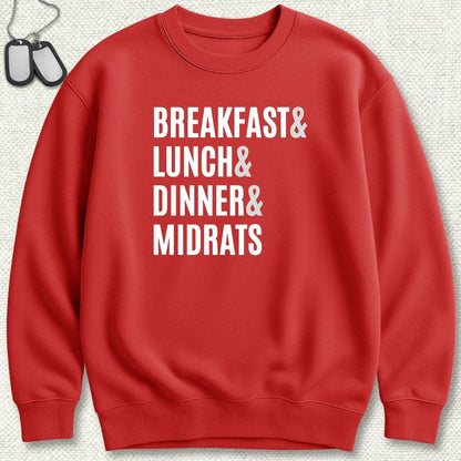 NavyHumor Sweatshirt S / Red Navy Meals Sweatshirt