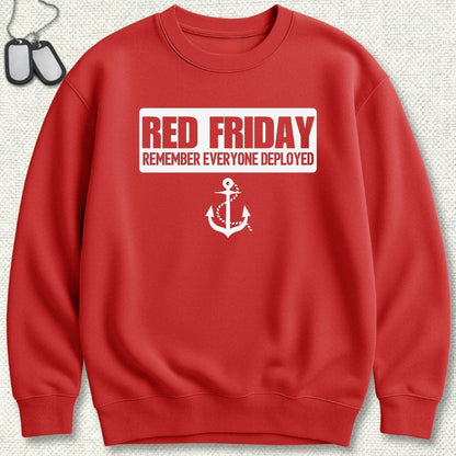 NavyHumor Sweatshirt S / Red Red Friday Banner Sweatshirt