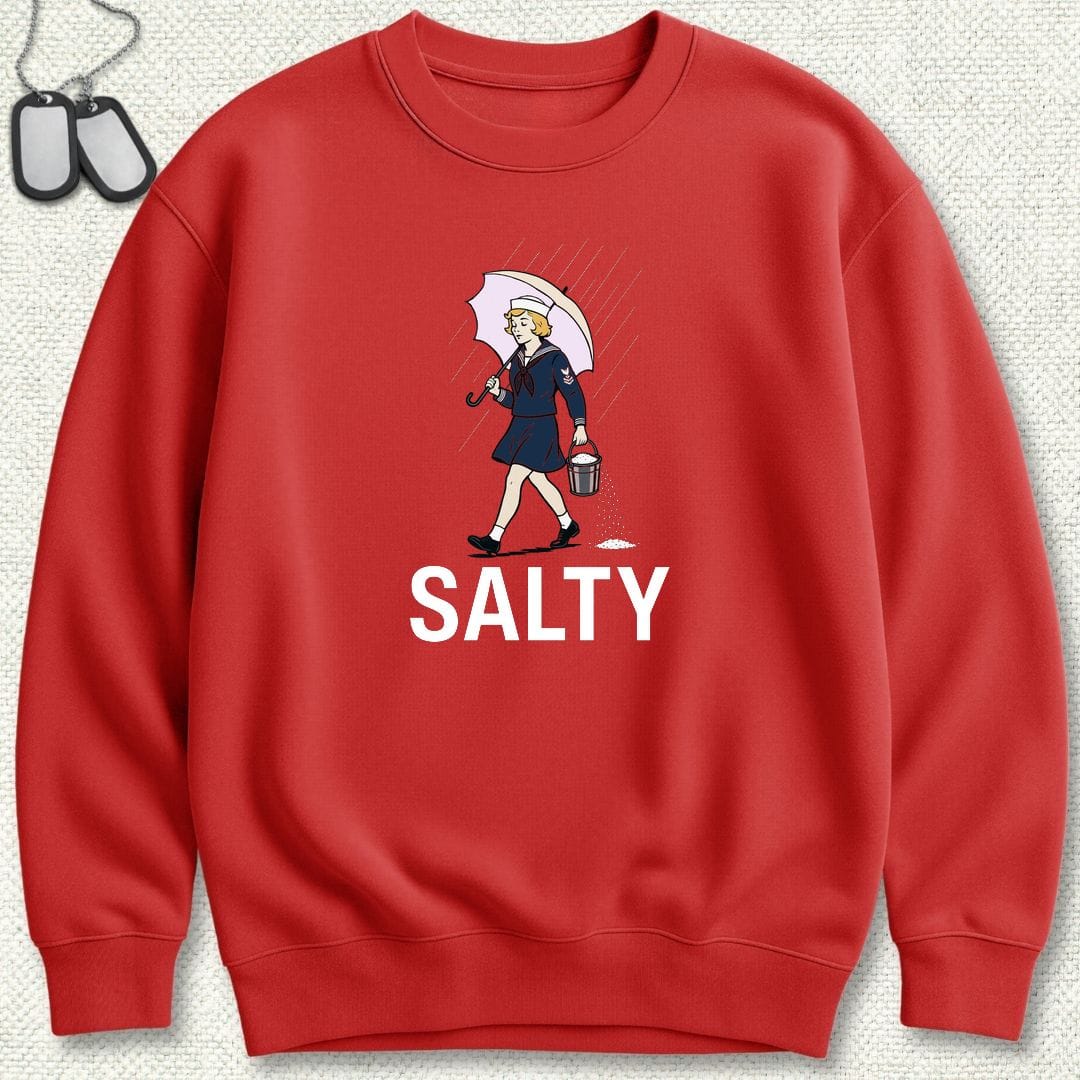 NavyHumor Sweatshirt S / Red Salty Girl Sweatshirt