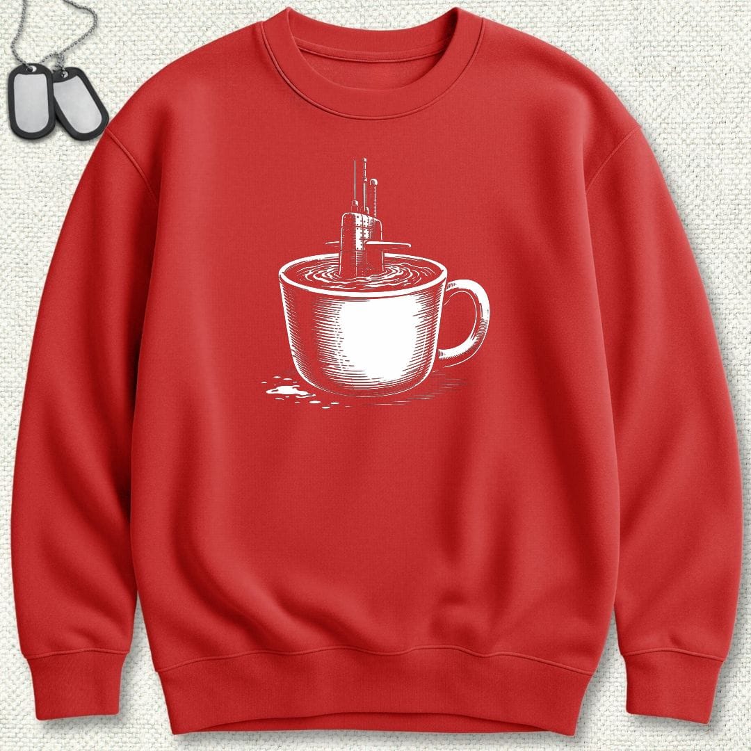 NavyHumor Sweatshirt S / Red Sub In A Cup Sweatshirt