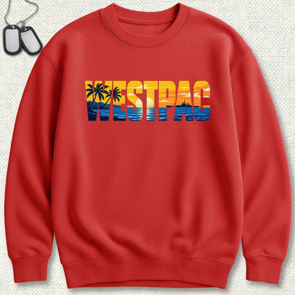 NavyHumor Sweatshirt S / Red WESTPAC Sunset Sweatshirt