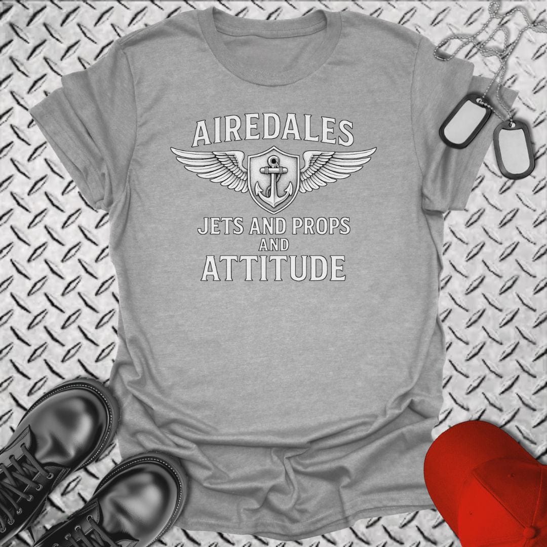 NavyHumor T-Shirt Airedales Attitude T-shirt