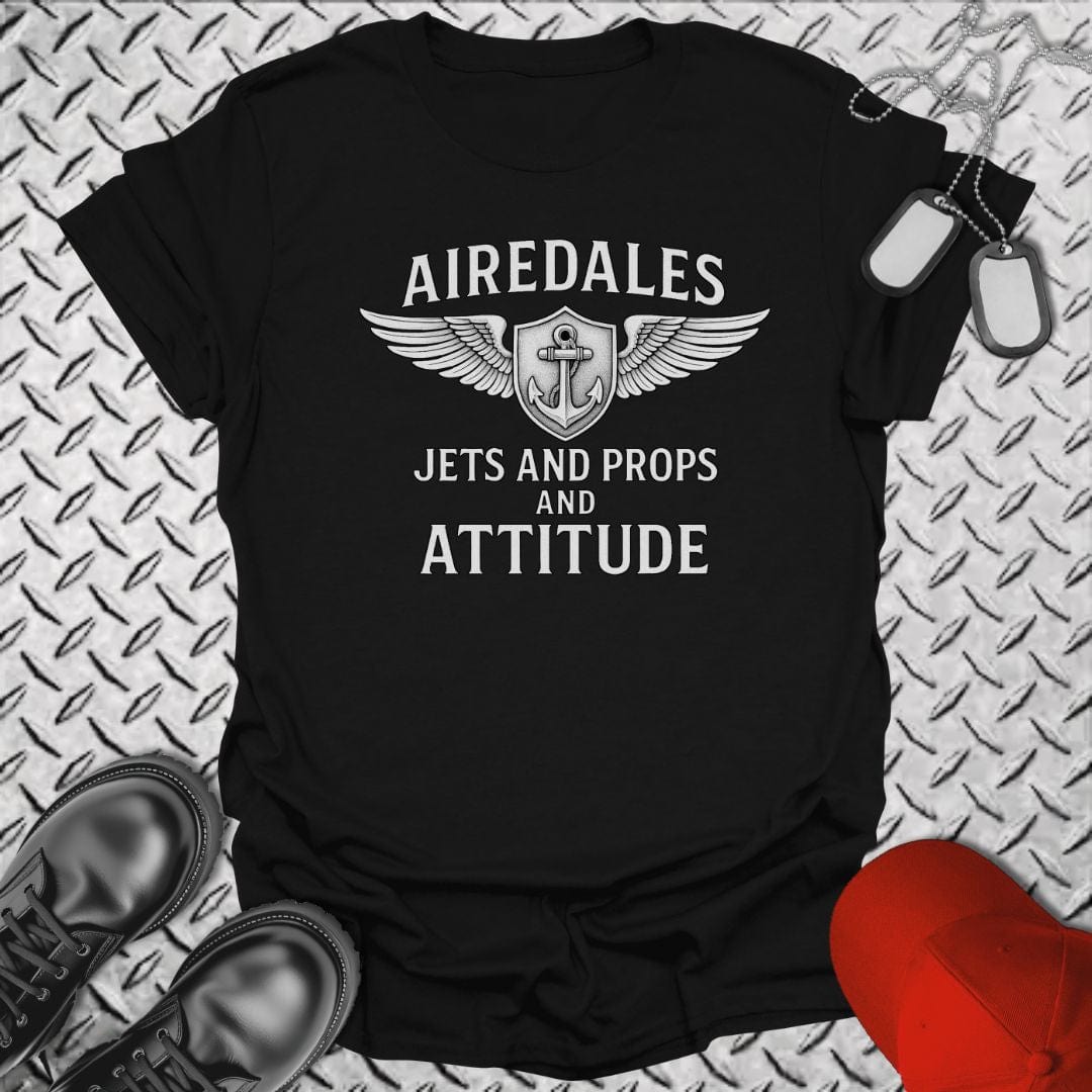 NavyHumor T-Shirt Airedales Attitude T-shirt