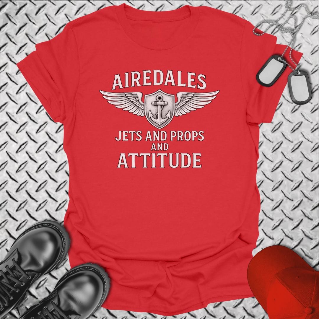 NavyHumor T-Shirt Airedales Attitude T-shirt