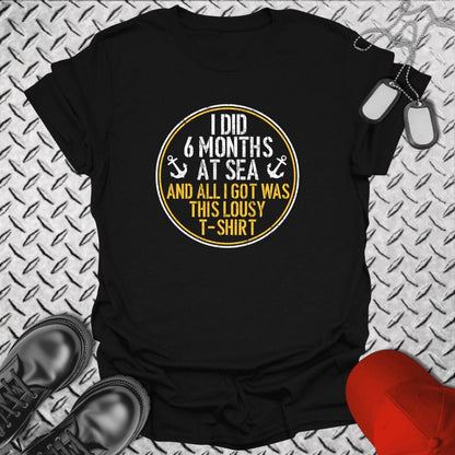 NavyHumor T-Shirt Black / S 6 Months At Sea