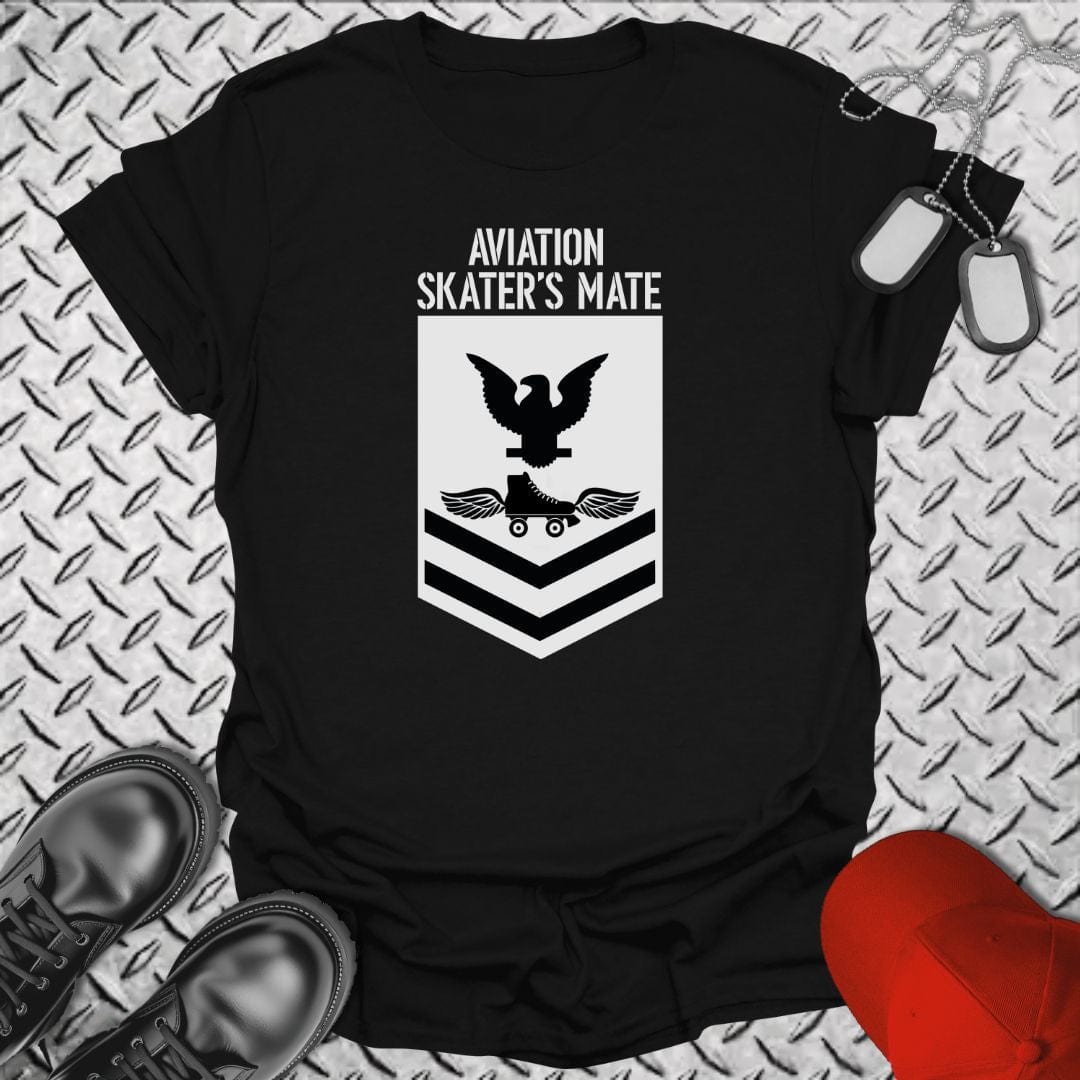 NavyHumor T-Shirt Black / S Aviation Skater's Mate PO2 T-shirt