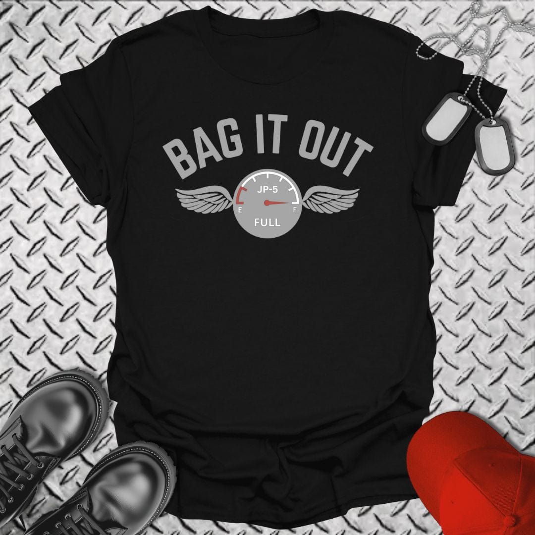 NavyHumor T-Shirt Black / S Bag It Out: JP-5  T-shirt