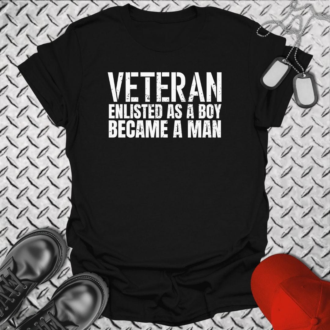NavyHumor T-Shirt Black / S Became A Man T-shirt