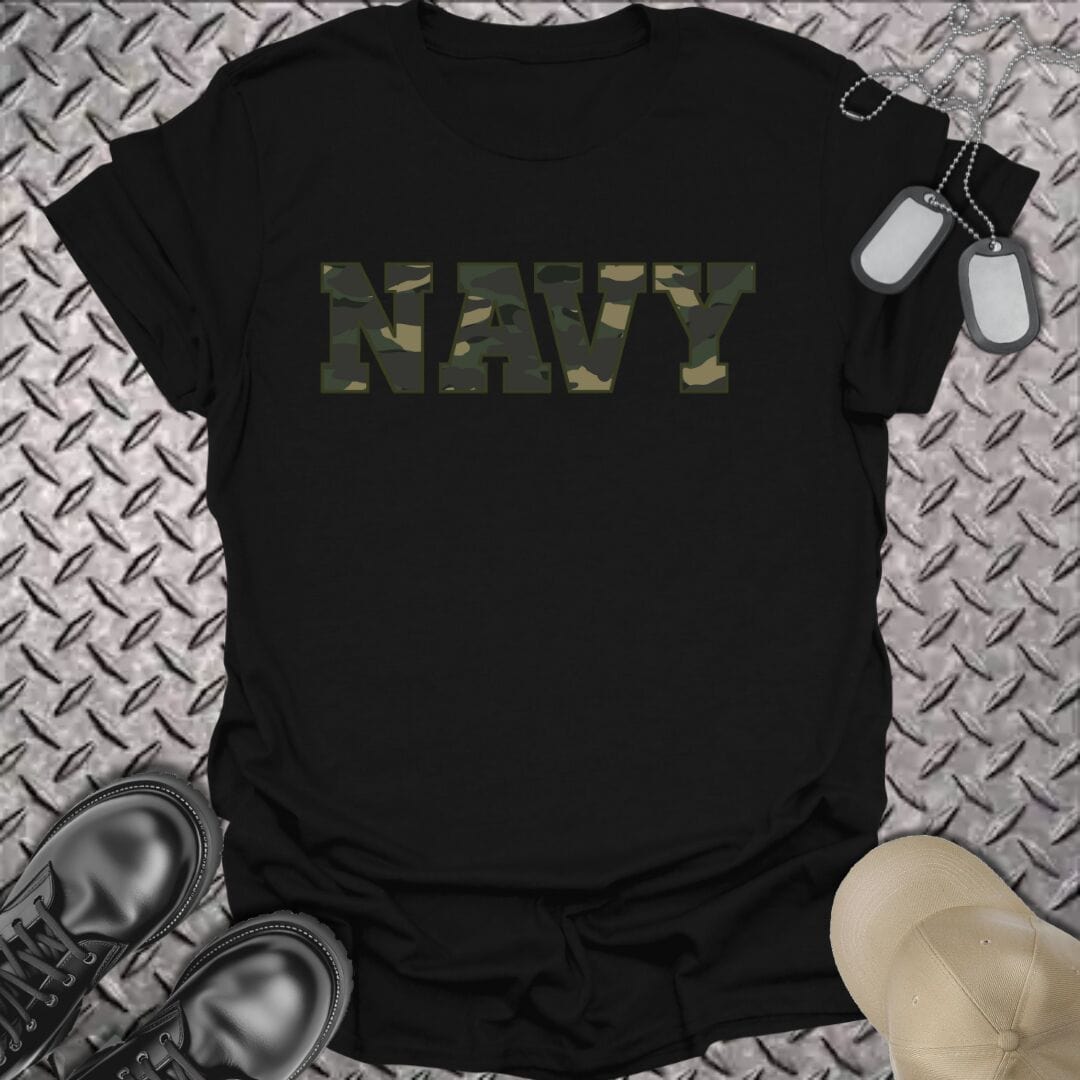 NavyHumor T-Shirt Black / S Camo Navy T-shirt