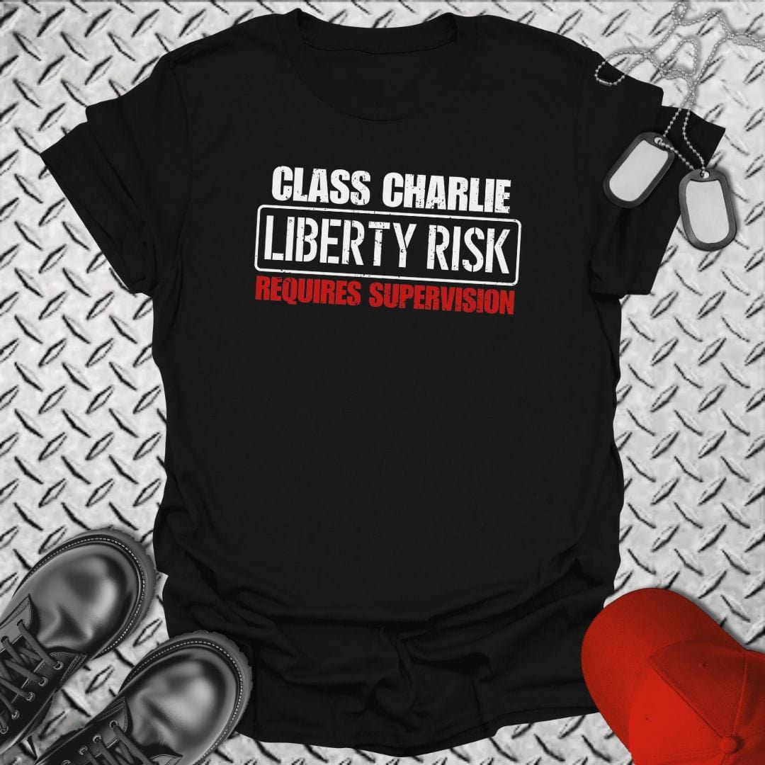 NavyHumor T-Shirt Black / S Class Charlie Liberty Risk T-shirt