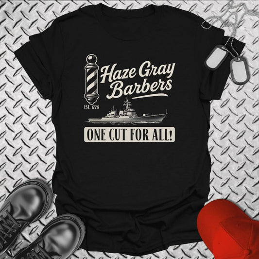 NavyHumor T-Shirt Black / S Haze Gray Barbers T-shirt