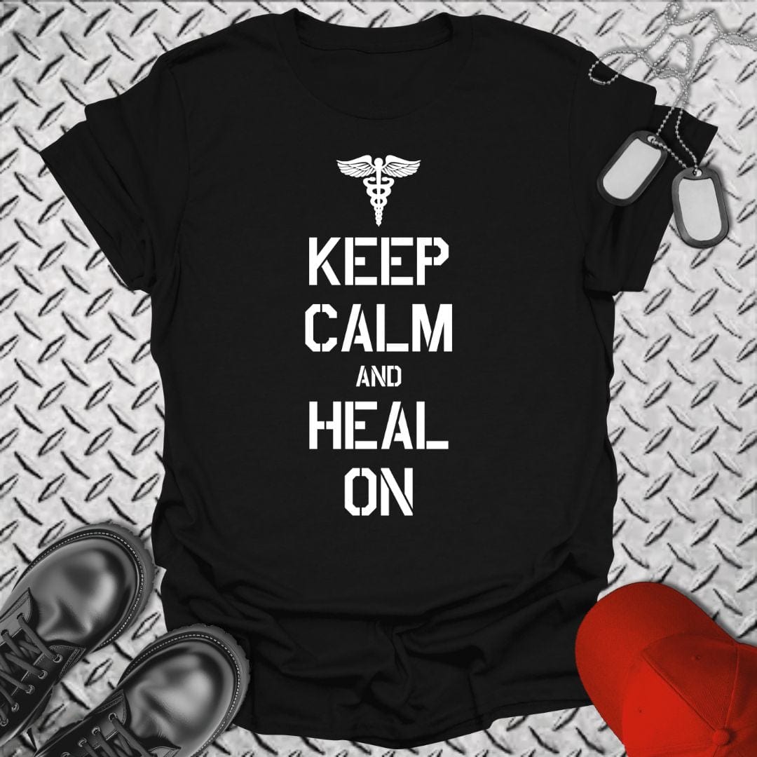 NavyHumor T-Shirt Black / S HC - Keep Calm & Heal On T-shirt