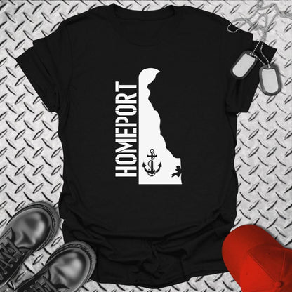 NavyHumor T-Shirt Black / S Homeport Delaware T-shirt