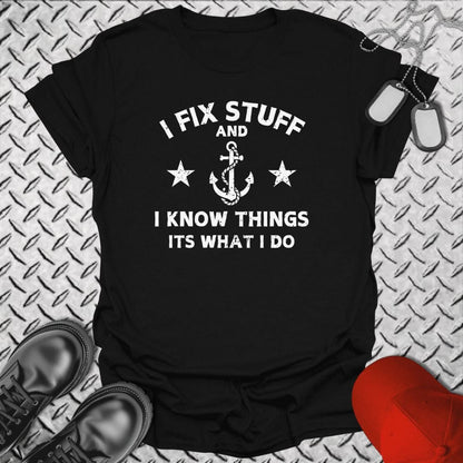 NavyHumor T-Shirt Black / S I Fix Stuff T-shirt