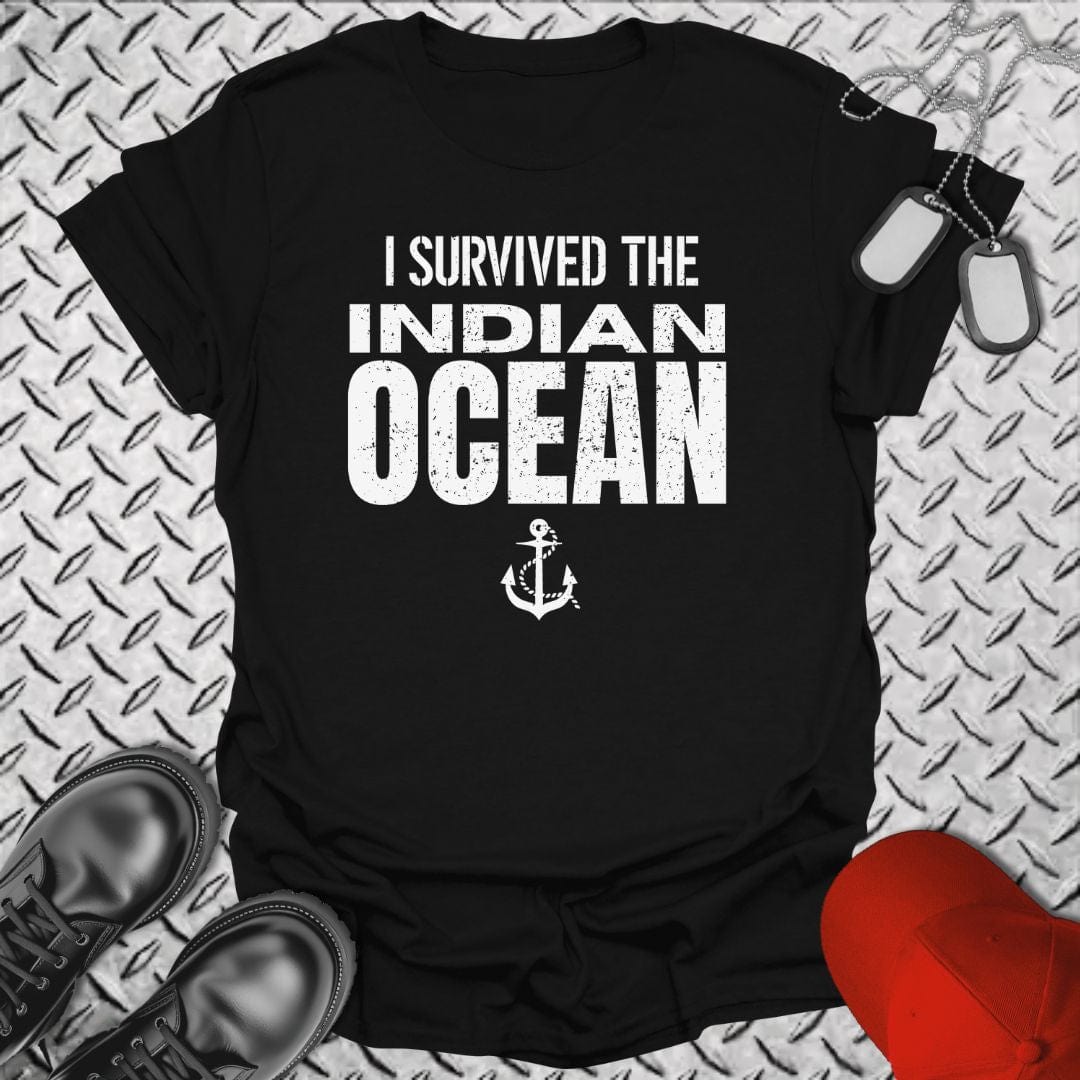 NavyHumor T-Shirt Black / S I Survived the Indian Ocean T-shirt