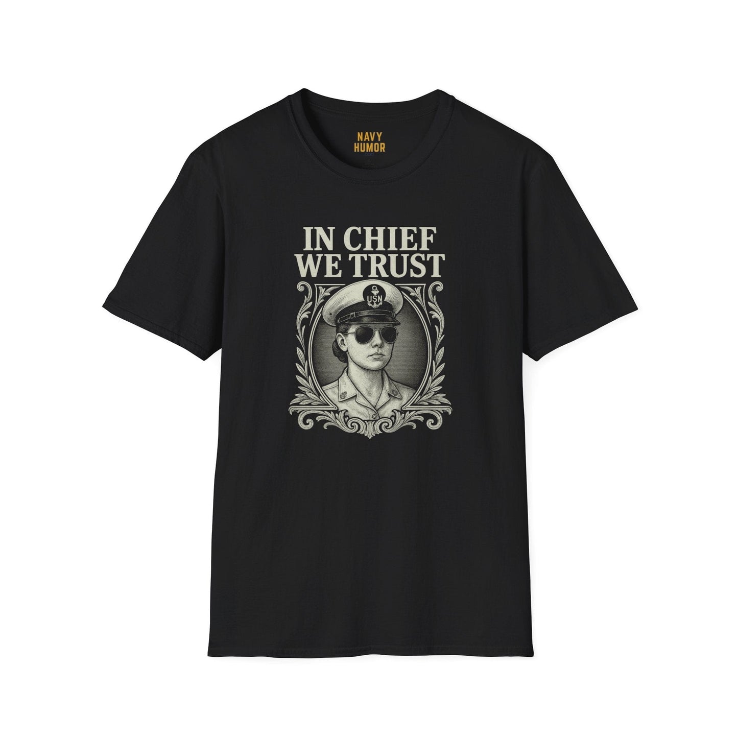 NavyHumor T-Shirt Black / S In Chief We Trust - Female T-shirt
