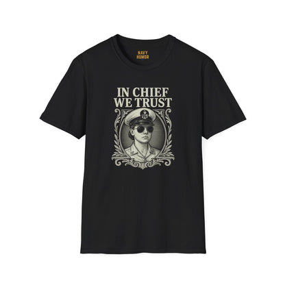 NavyHumor T-Shirt Black / S In Chief We Trust - Female T-shirt