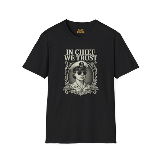 NavyHumor T-Shirt Black / S In Chief We Trust - Female T-shirt