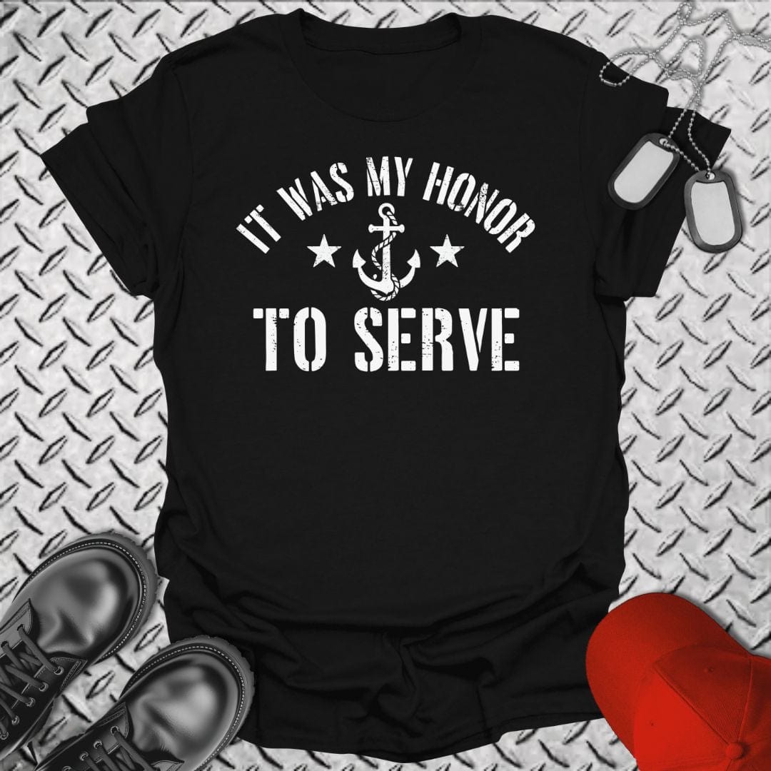 NavyHumor T-Shirt Black / S It Was My Honor - Anchor T-shirt