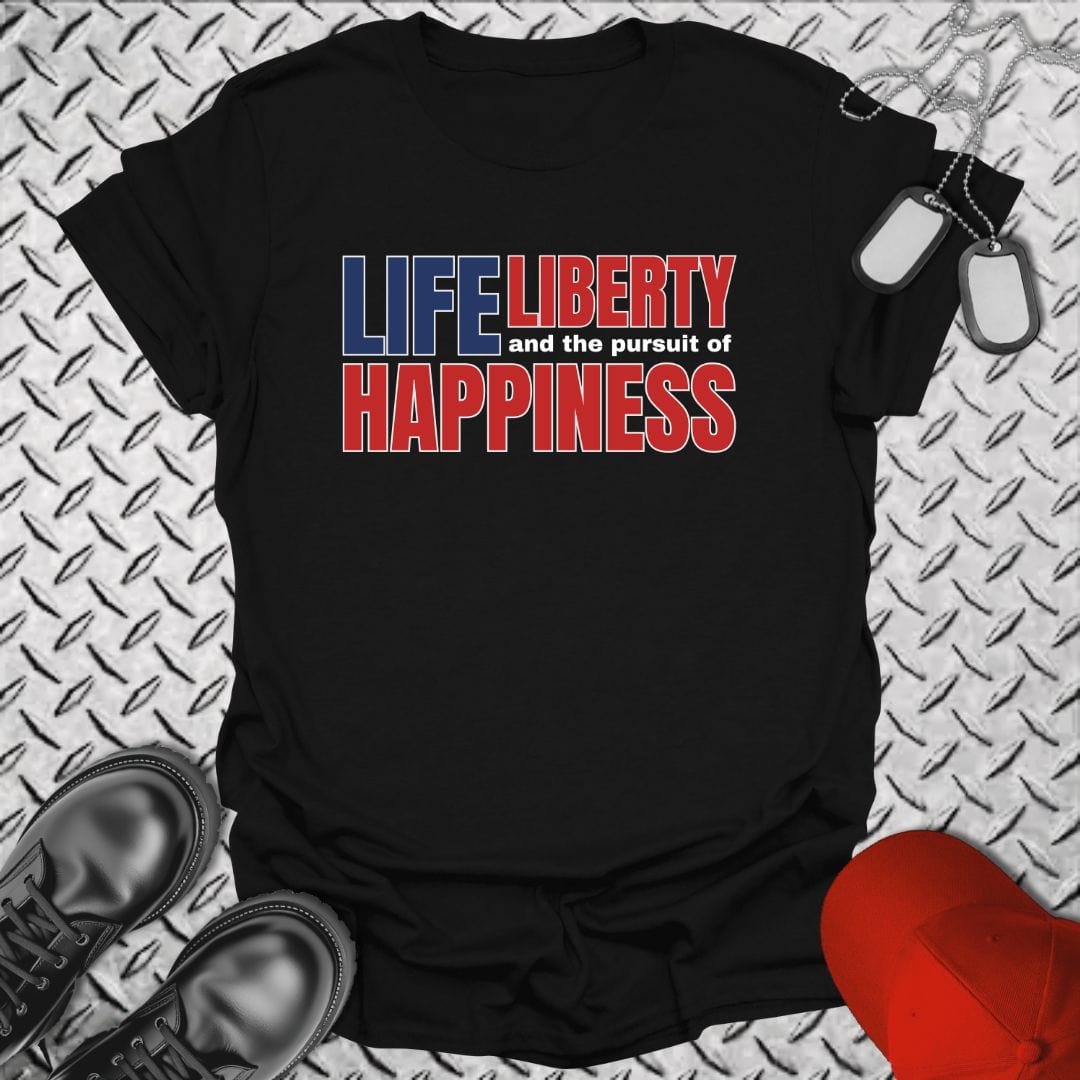 NavyHumor T-Shirt Black / S Life, Liberty, Happiness T-shirt