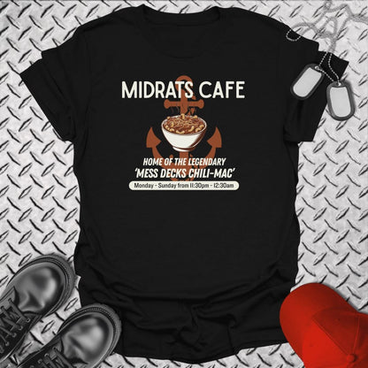 NavyHumor T-Shirt Black / S Midrats Cafe, Chili-Mac T-shirt