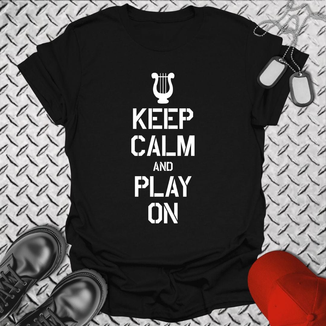 NavyHumor T-Shirt Black / S MU - Keep Calm and Play On T-shirt