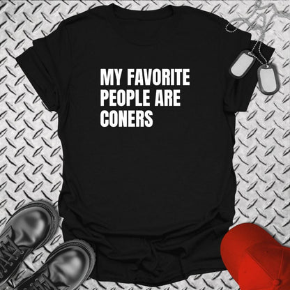 NavyHumor T-Shirt Black / S My Favorite People Are Coners