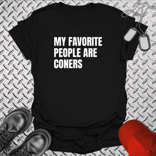 NavyHumor T-Shirt Black / S My Favorite People Are Coners