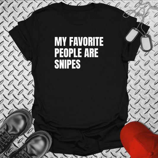 NavyHumor T-Shirt Black / S My Favorite People Are Snipes