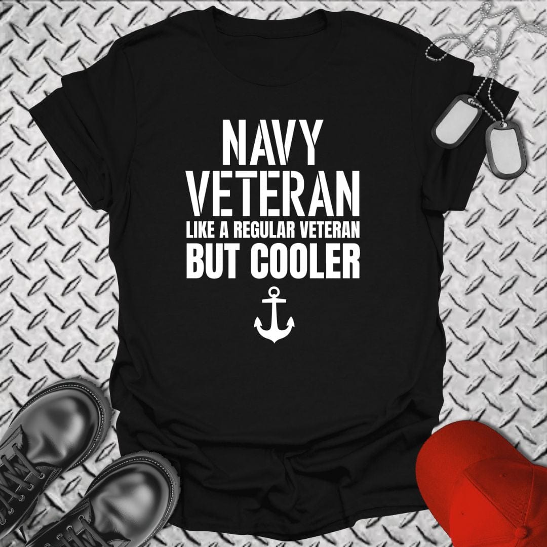 NavyHumor T-Shirt Black / S Navy Veteran - Cooler T-shirt