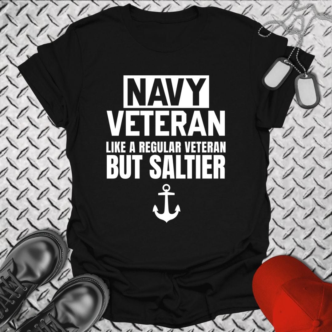 NavyHumor T-Shirt Black / S Navy Veteran - Saltier T-shirt