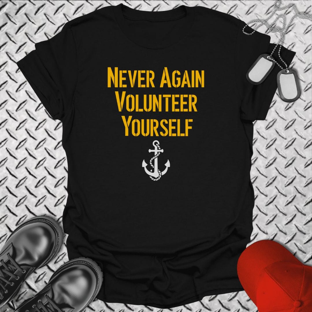 NavyHumor T-Shirt Black / S Never Again - Anchor T-shirt