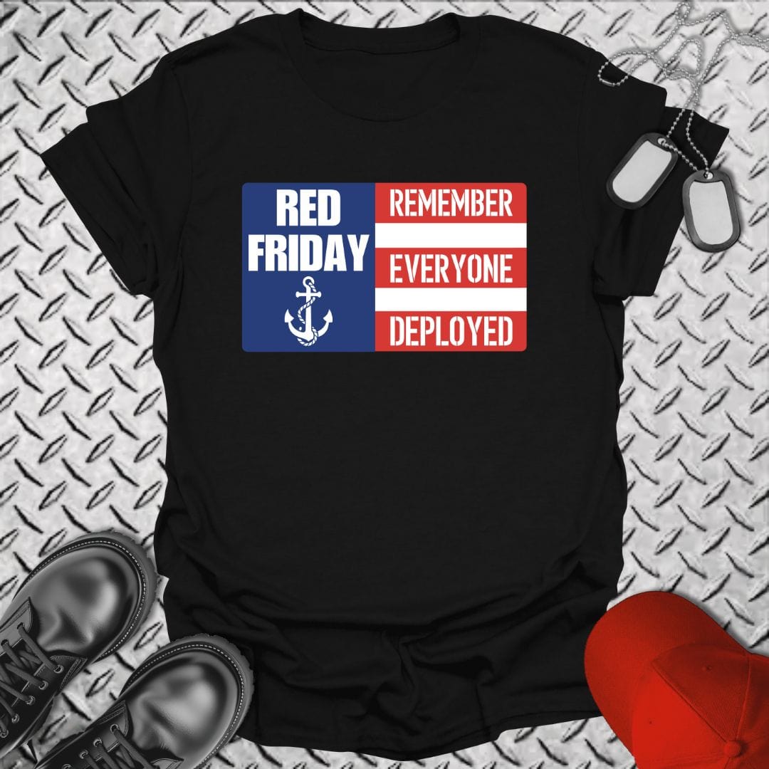 NavyHumor T-Shirt Black / S R.E.D. Friday Flag T-shirt