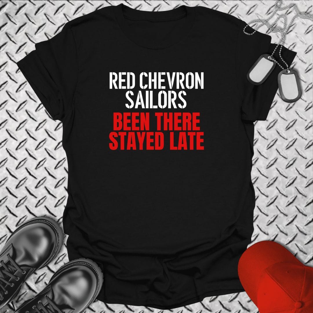 NavyHumor T-Shirt Black / S Red Chevron Sailors