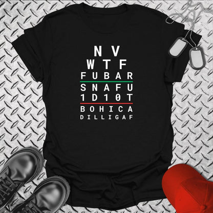 NavyHumor T-Shirt Black / S Sailor Eye Chart