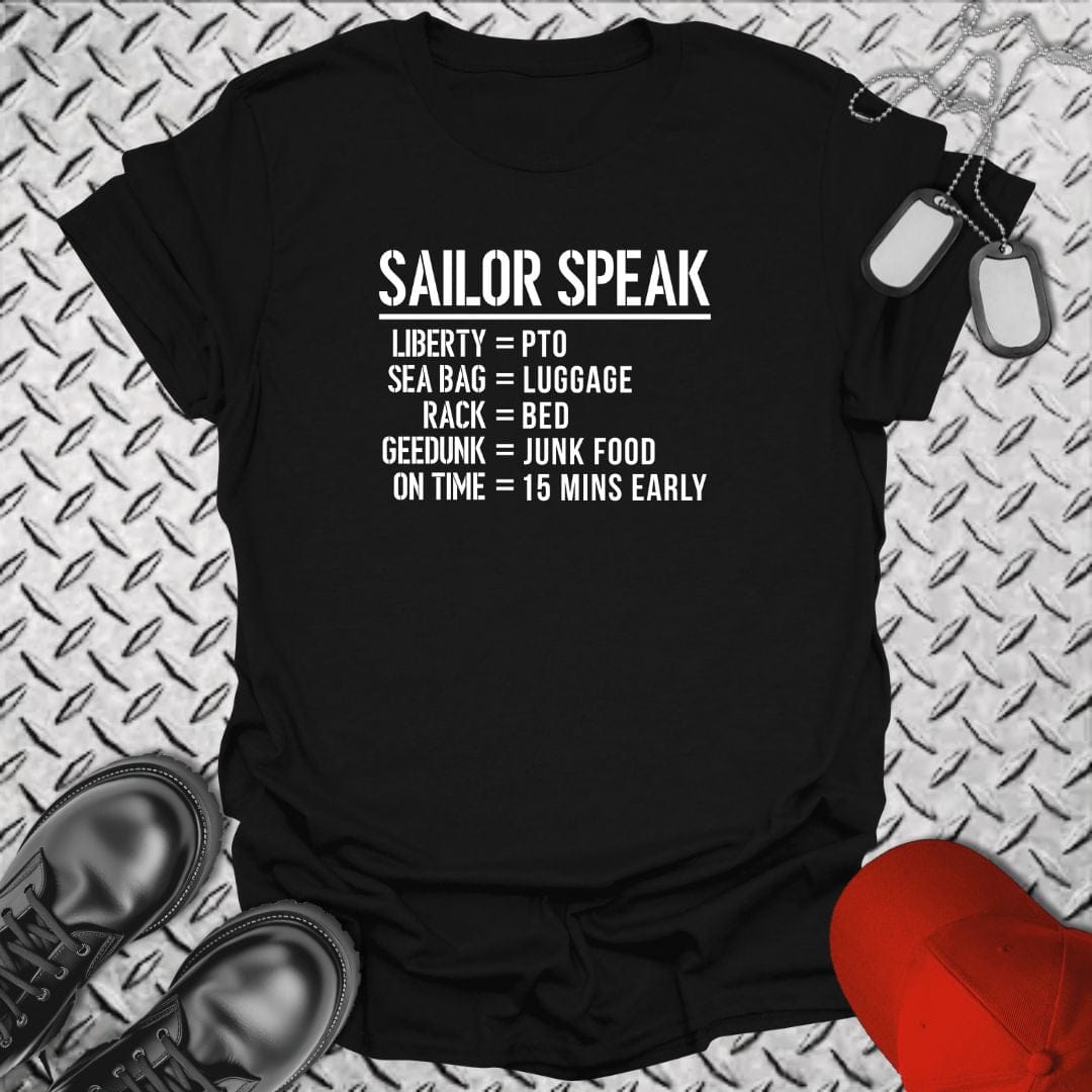 NavyHumor T-Shirt Black / S Sailor Speak