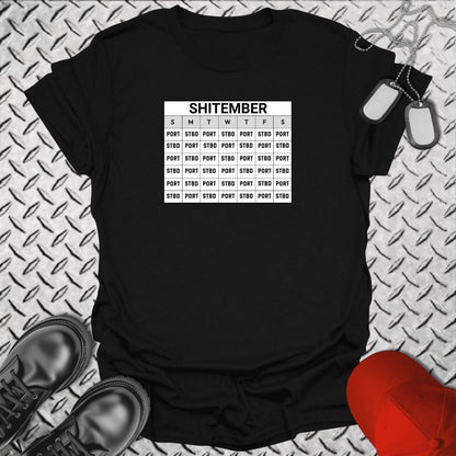 NavyHumor T-Shirt Black / S SHITEMBER Duty Calendar