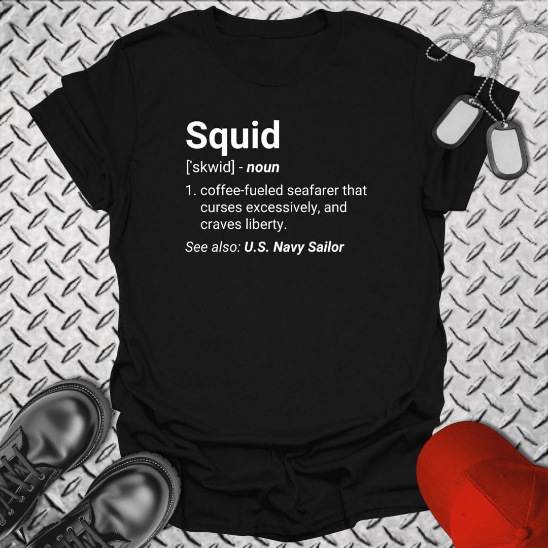 NavyHumor T-Shirt Black / S Squid Definition T-shirt