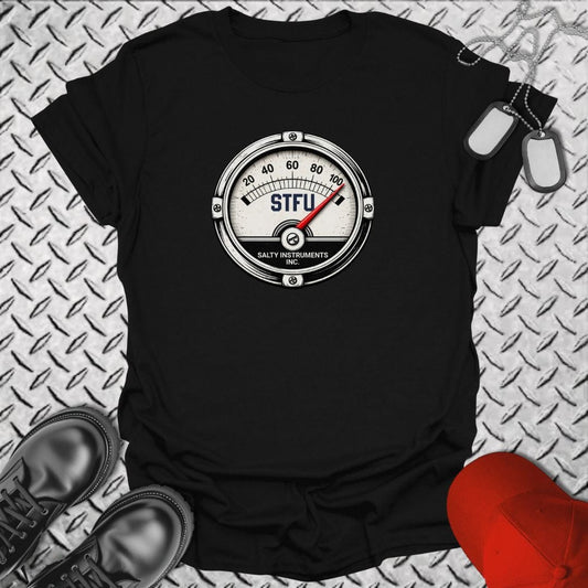 NavyHumor T-Shirt Black / S The Shut-The-Fuckupometer Says...