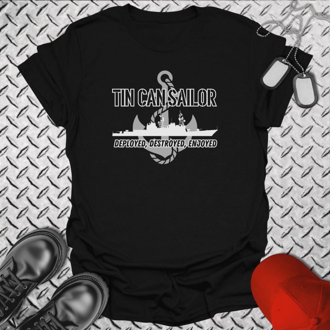 NavyHumor T-Shirt Black / S Tin Can Sailor