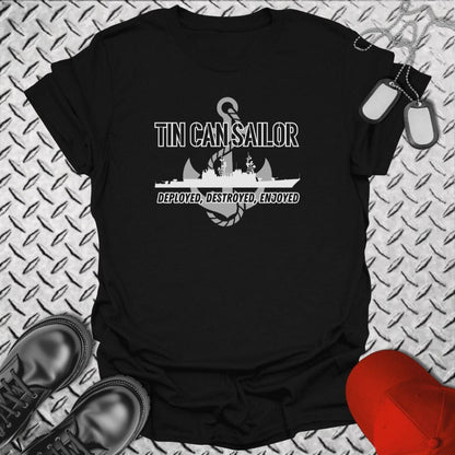 NavyHumor T-Shirt Black / S Tin Can Sailor