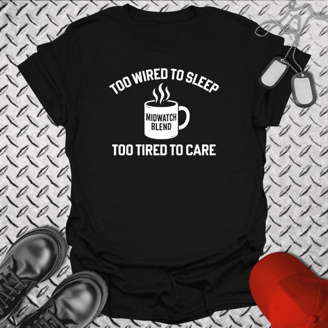 NavyHumor T-Shirt Black / S Too Tired to Care T-shirt