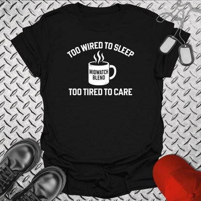 NavyHumor T-Shirt Black / S Too Tired to Care T-shirt