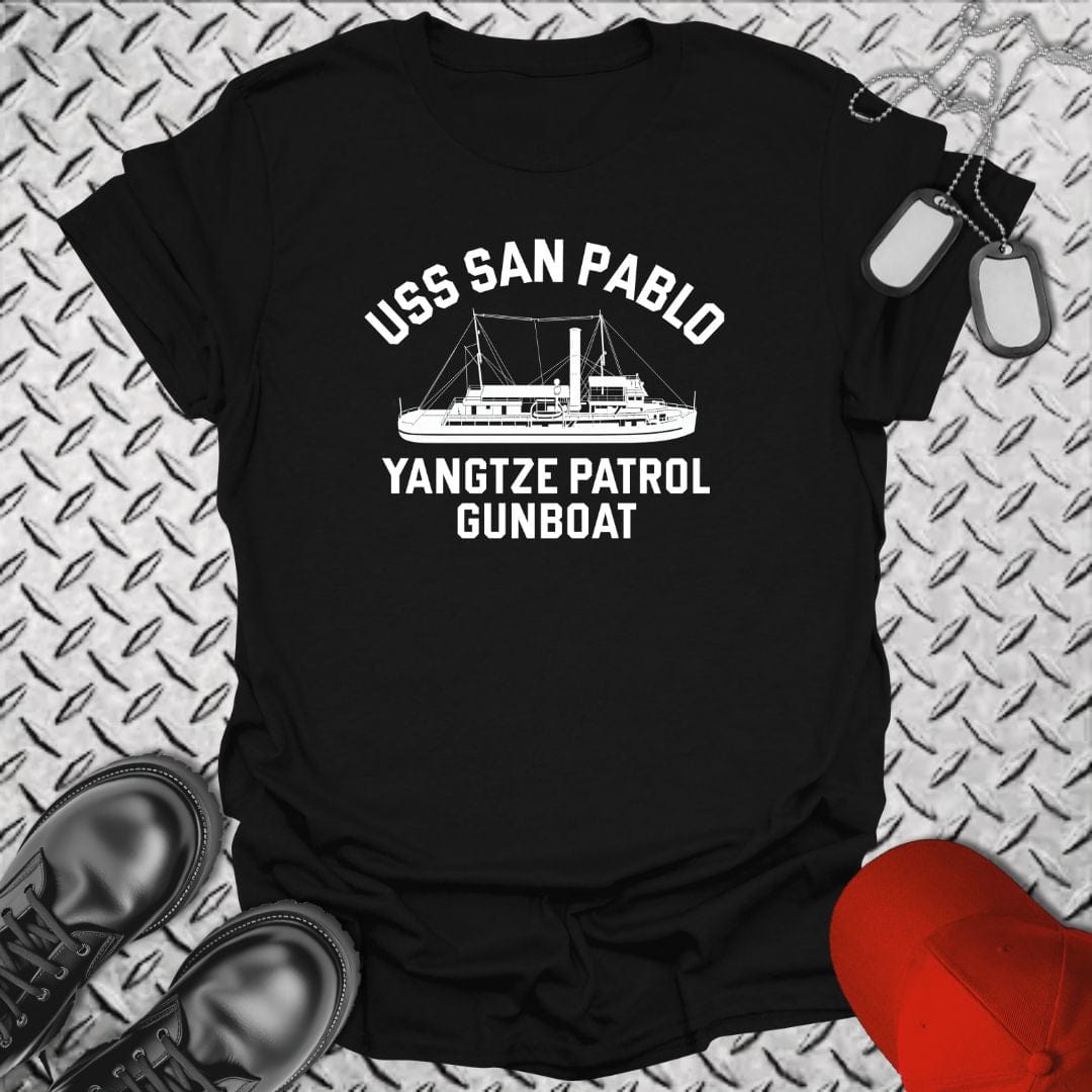 NavyHumor T-Shirt Black / S USS San Pablo - Yangtze River Gunboat