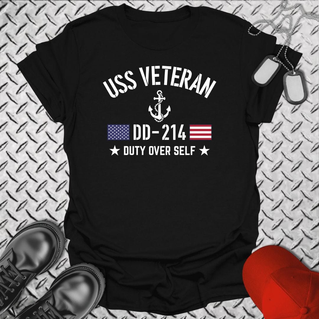 NavyHumor T-Shirt Black / S USS Veteran - Duty Over Self T-shirt