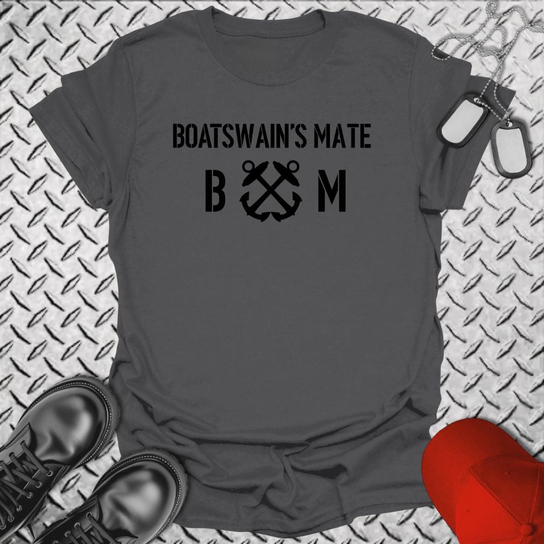 NavyHumor T-Shirt Charcoal / S Boatswain's Mate (BM) Insignia T-shirt